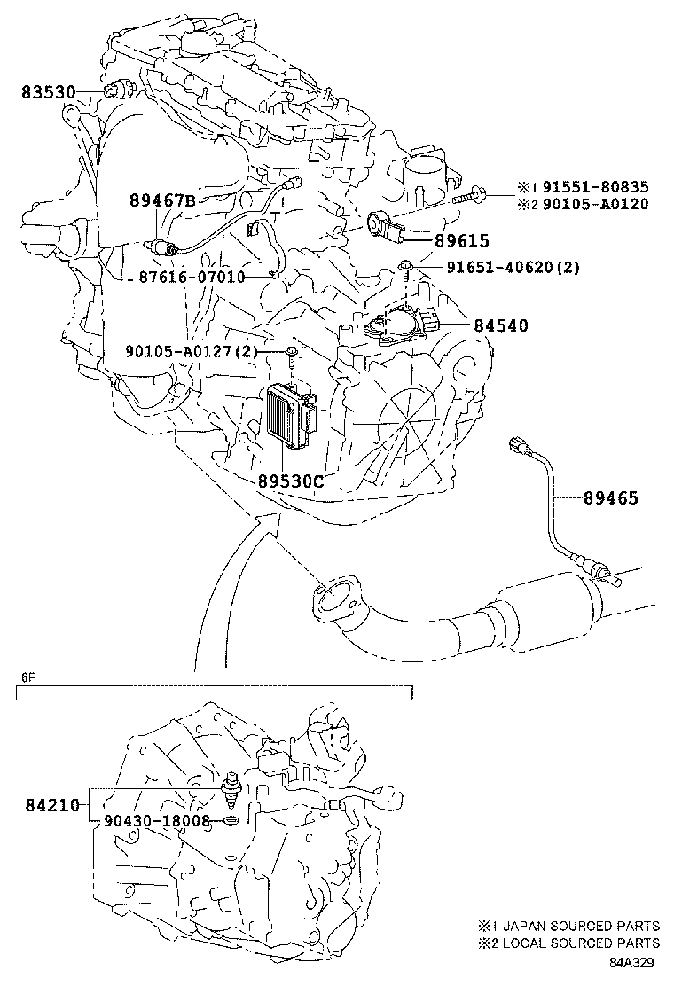Exploded illustration 84A329