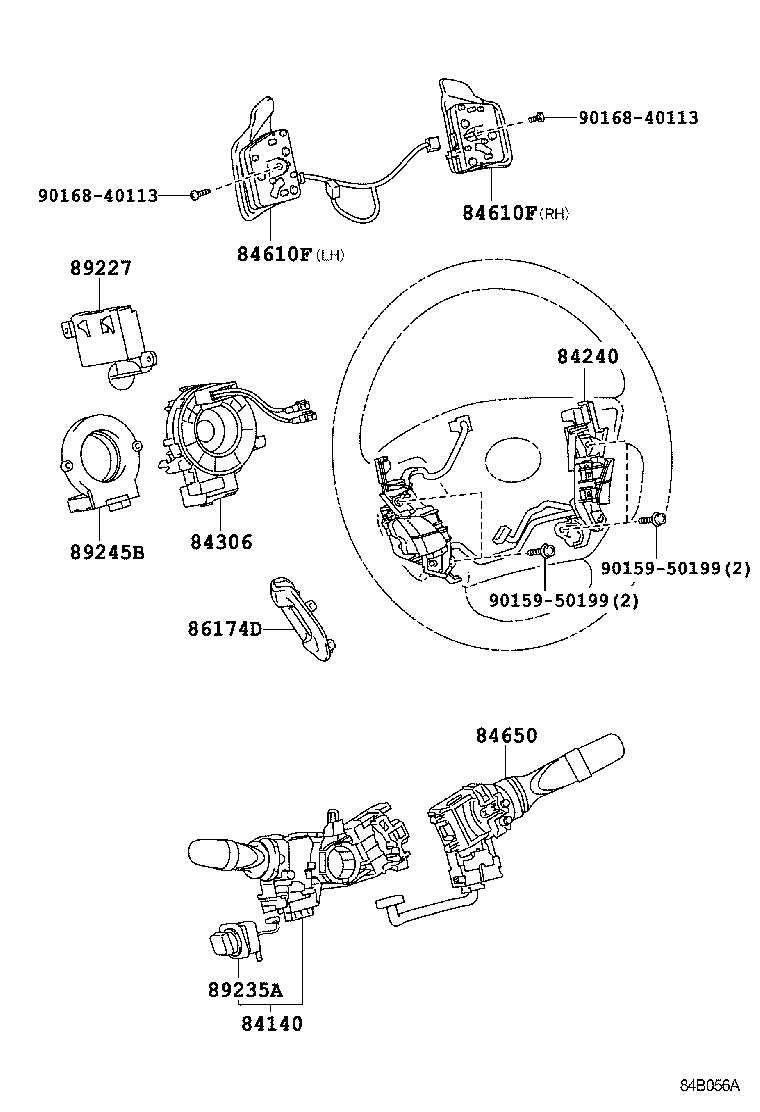 Exploded illustration 84B056A