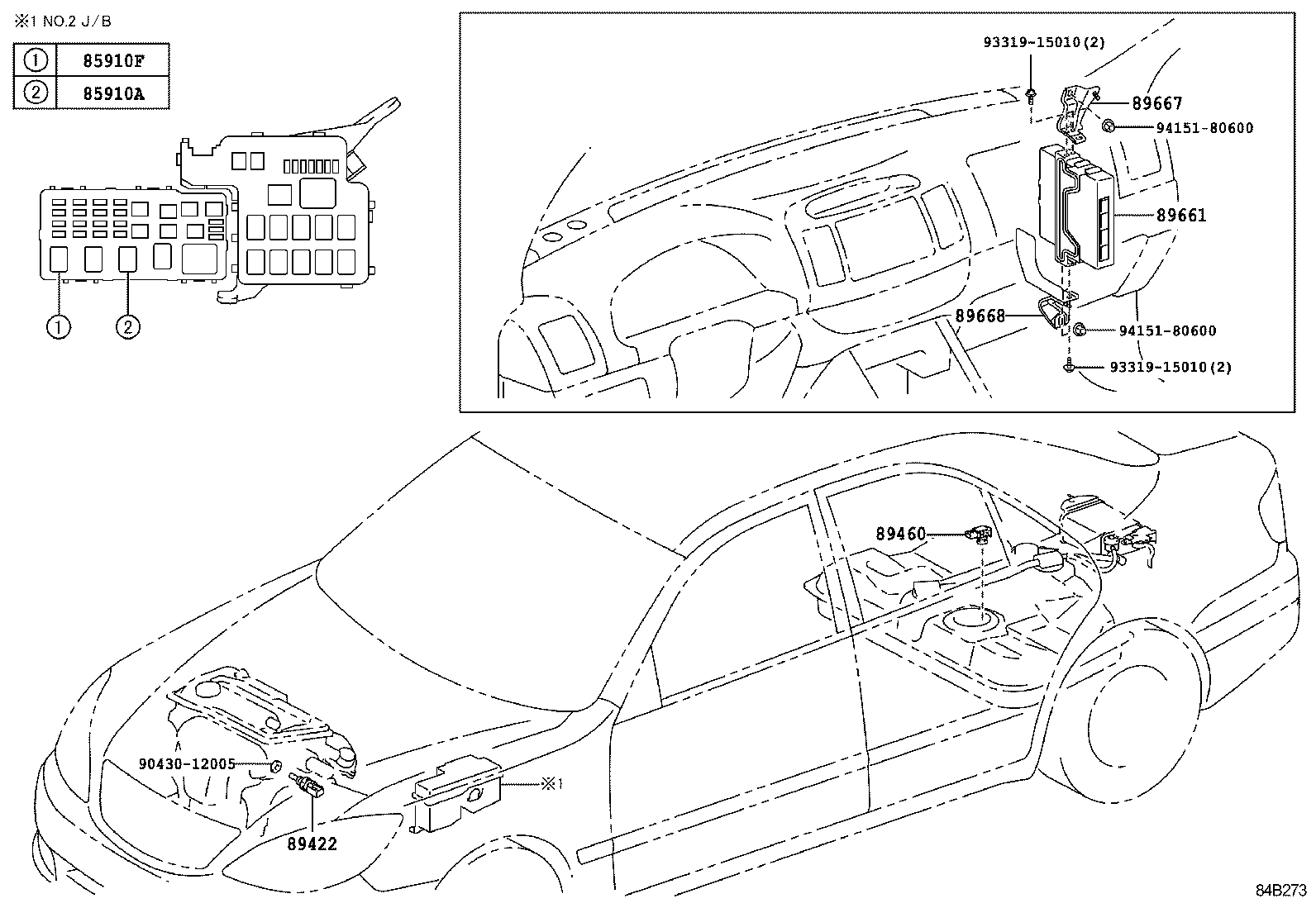 Exploded illustration 84B273