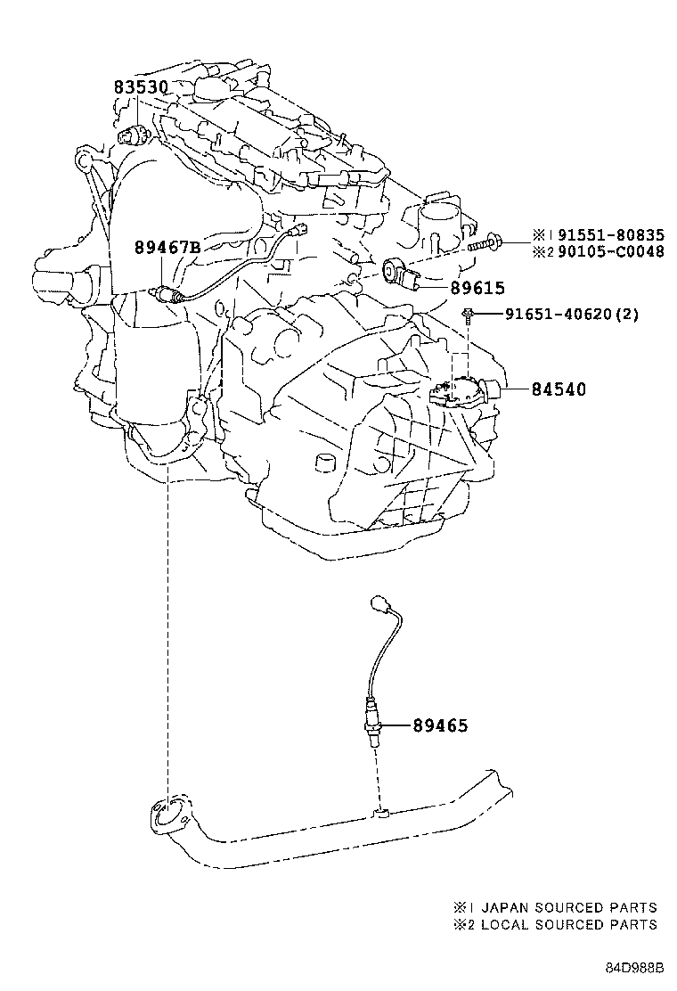 Exploded illustration 84D988B