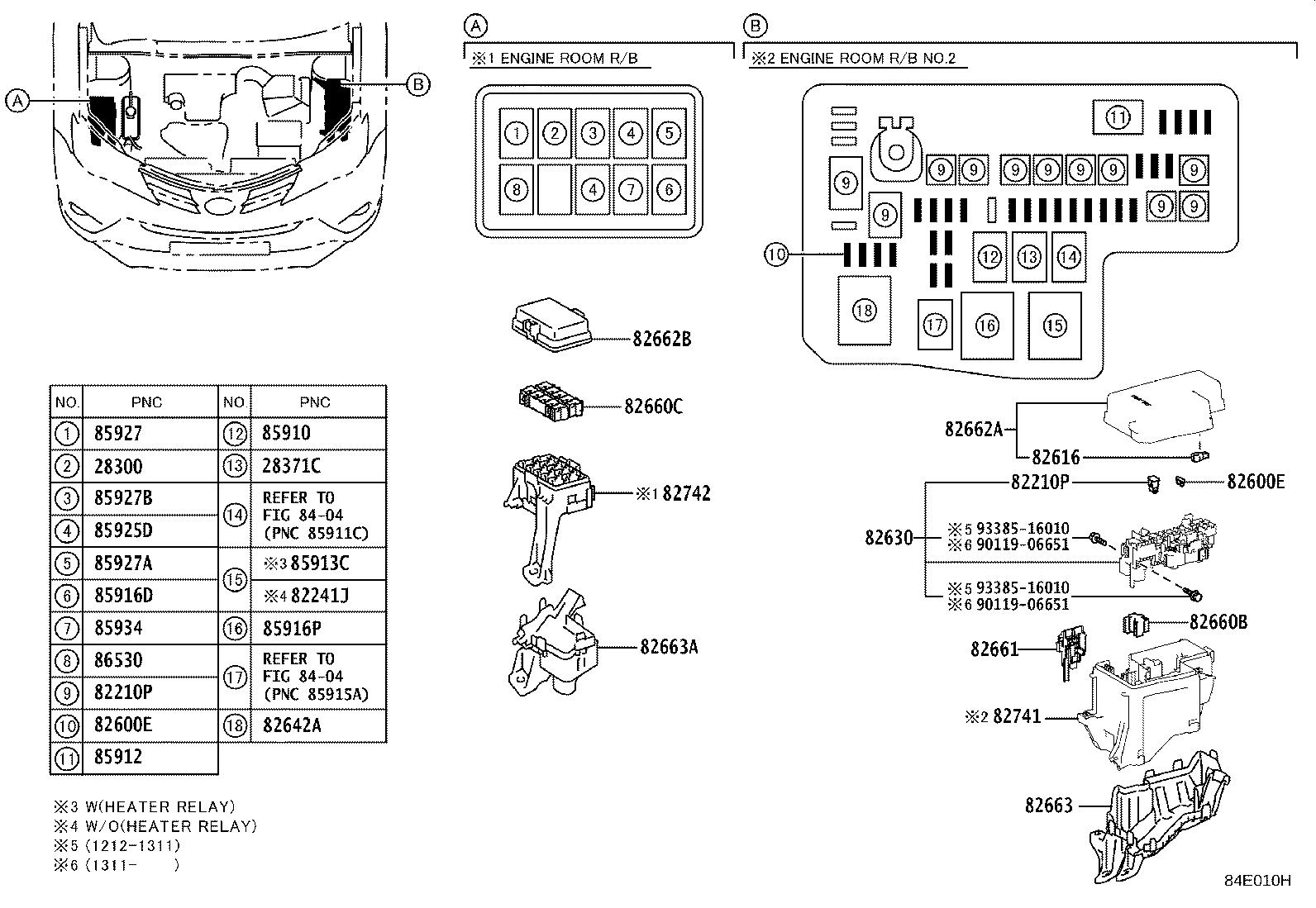 Exploded illustration 84E010H