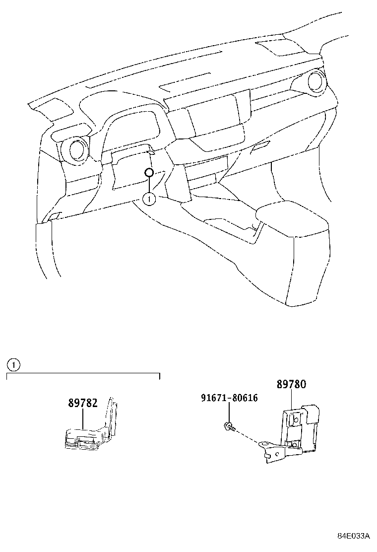Exploded illustration 84E033A