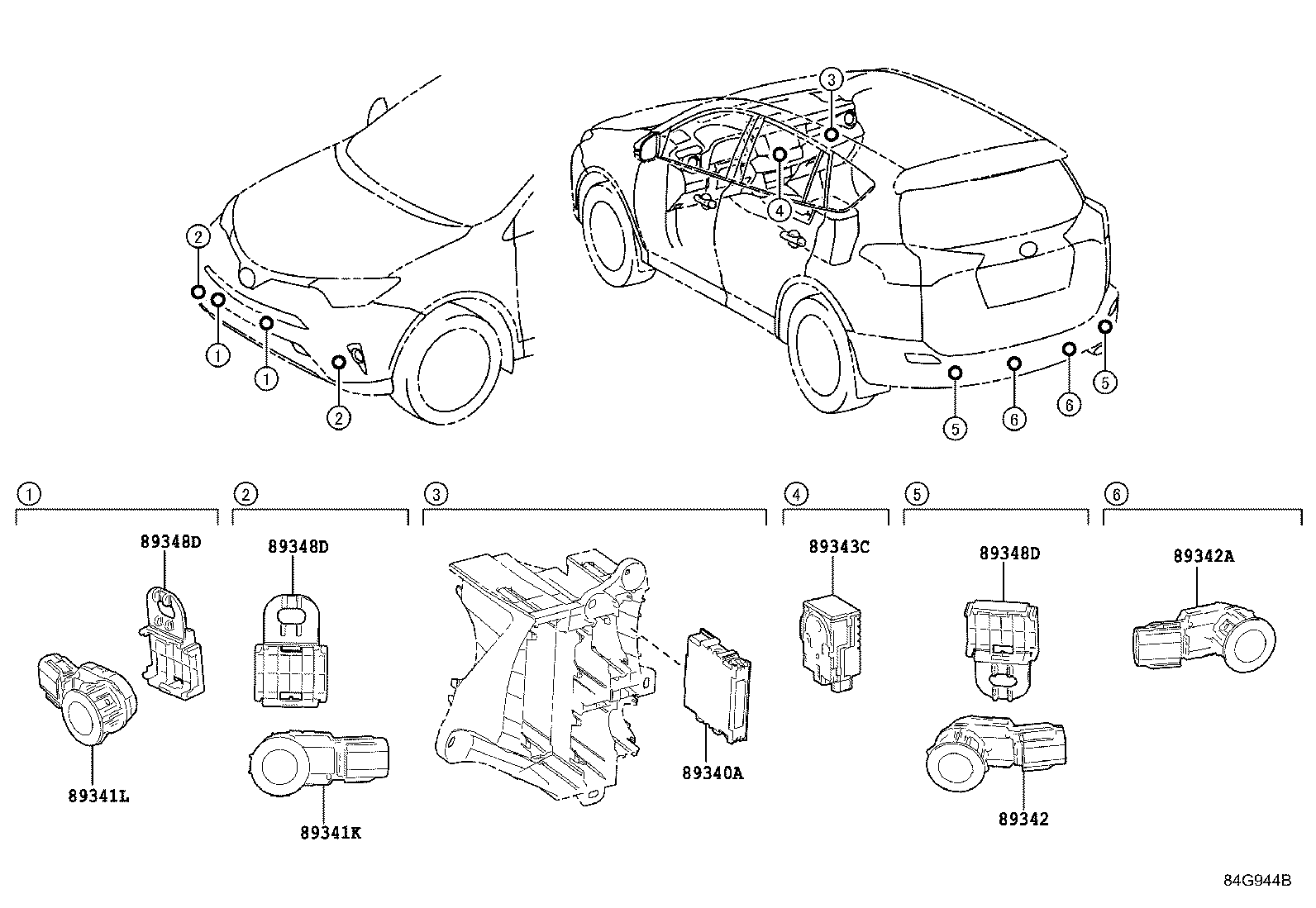 Exploded illustration 84G944B