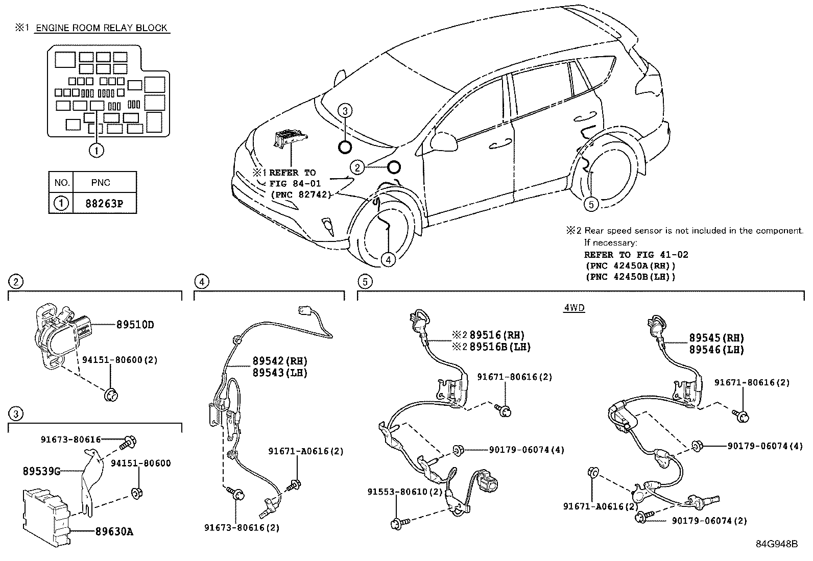 Exploded illustration 84G948B