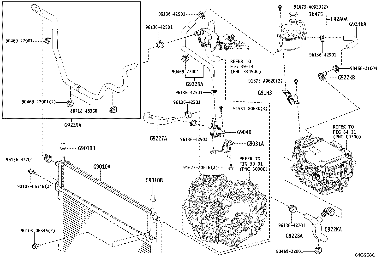 Exploded illustration 84G958C