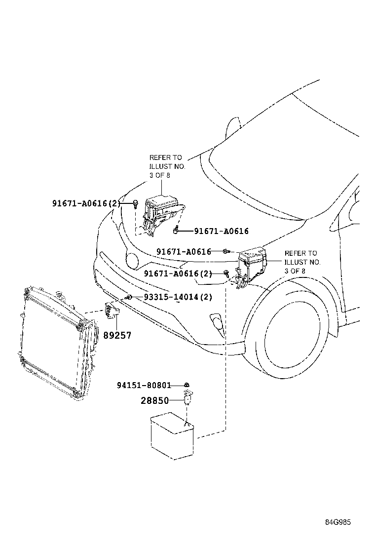 Exploded illustration 84G985