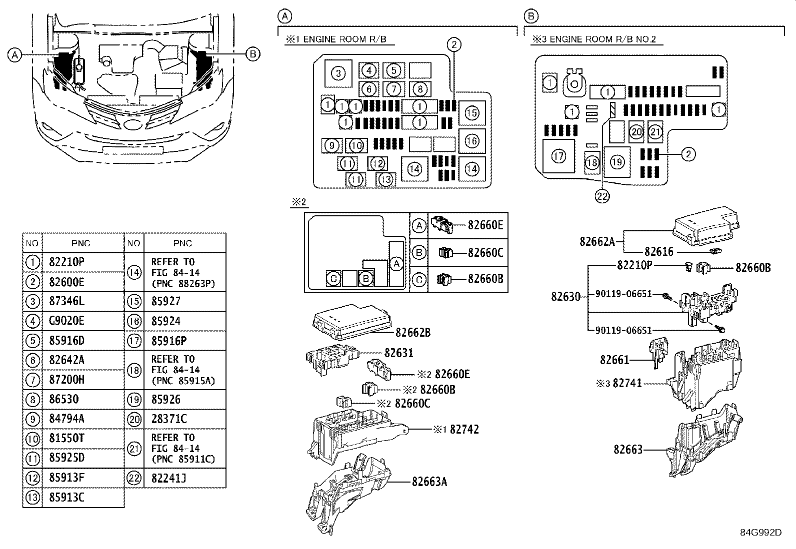 Exploded illustration 84G992D