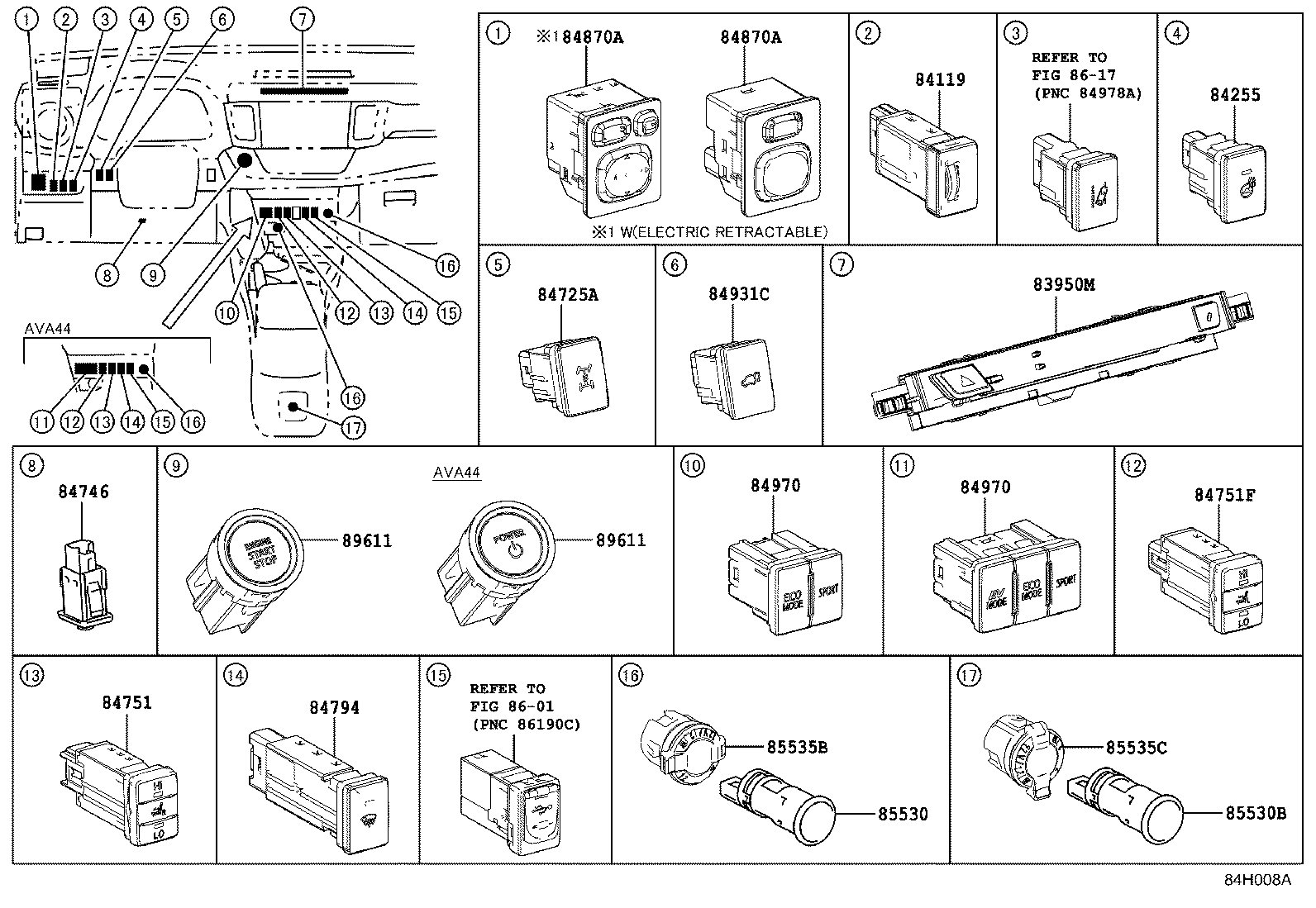 Exploded illustration 84H008A