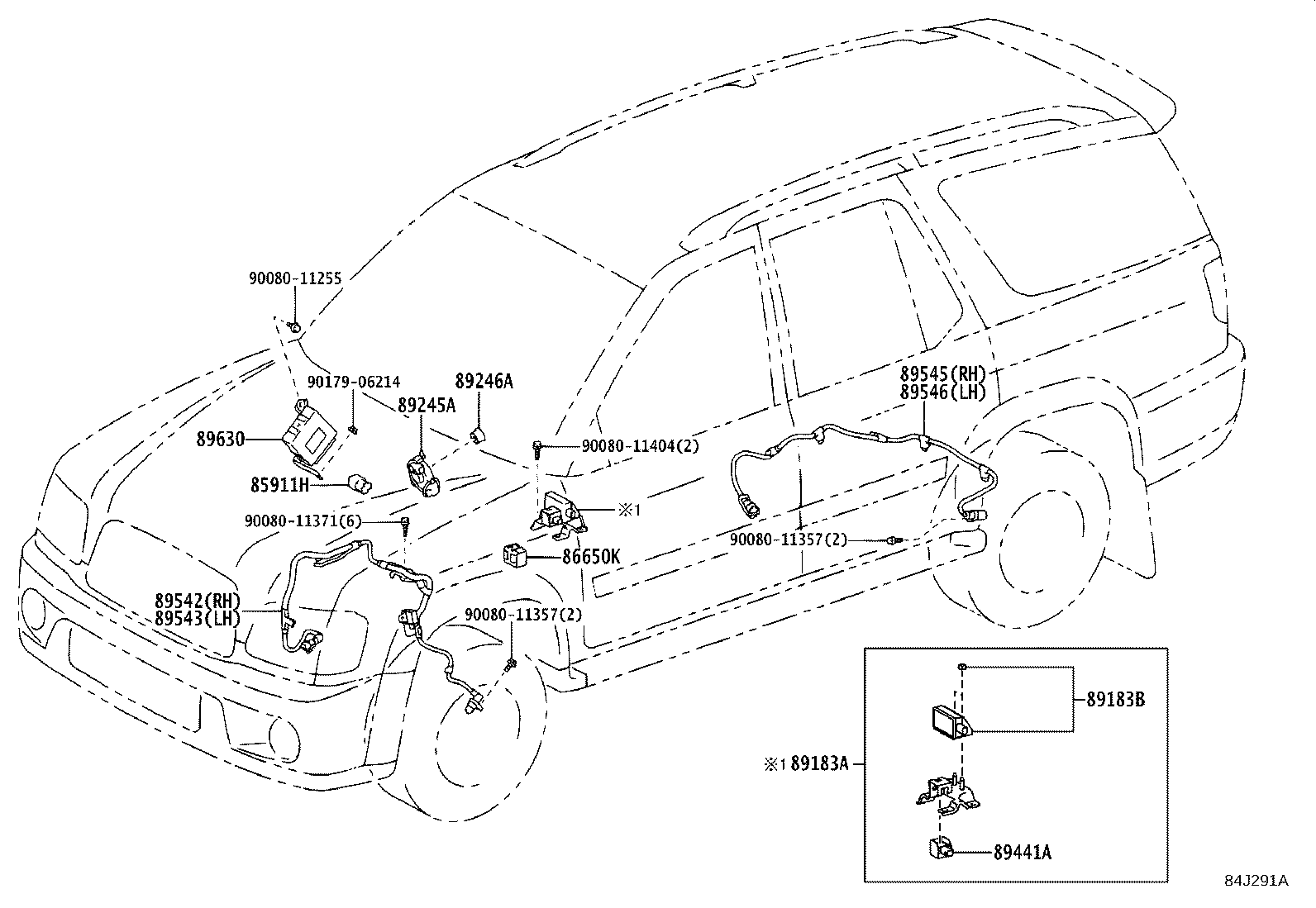 Exploded illustration 84J291A