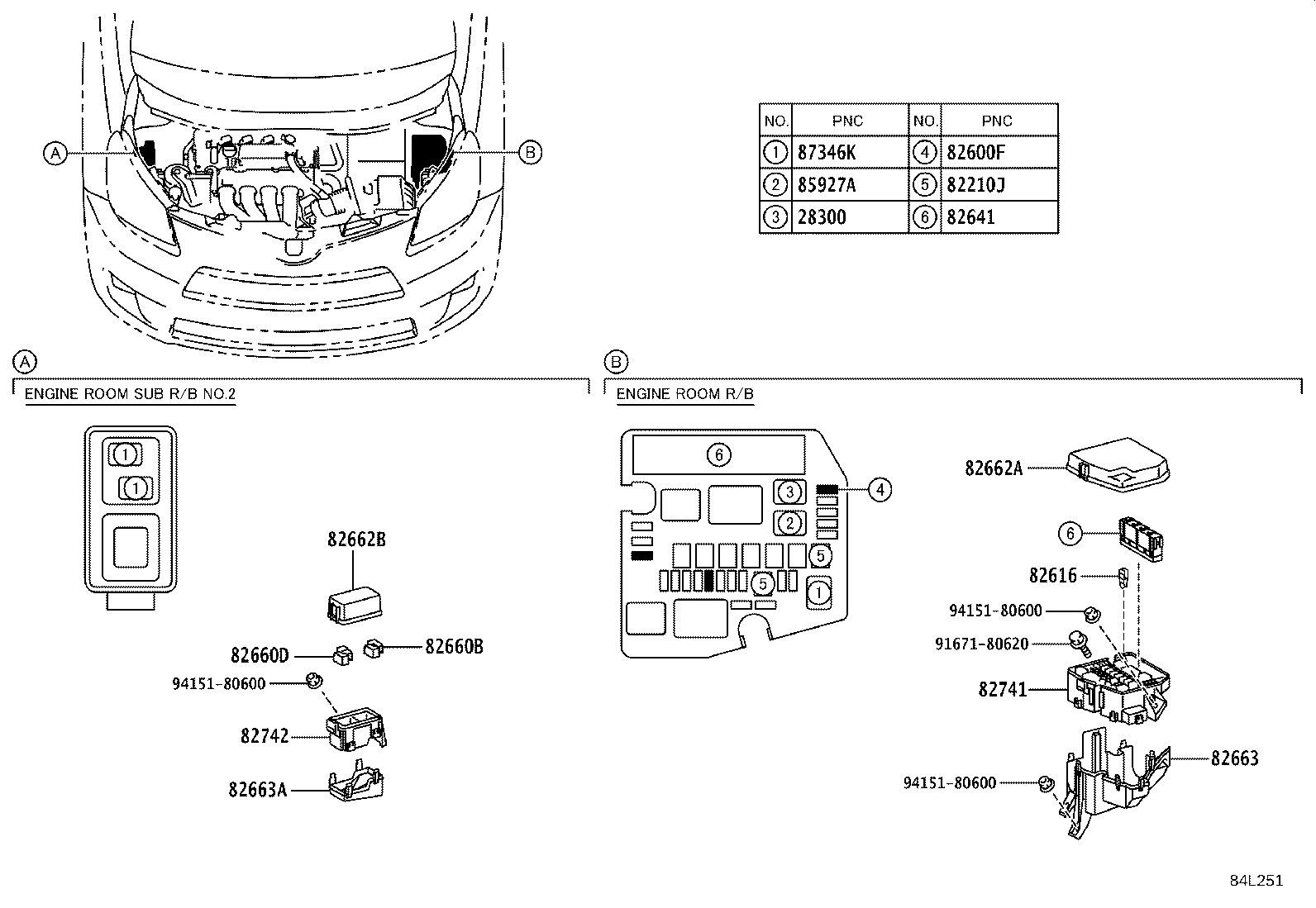 Exploded illustration 84L251