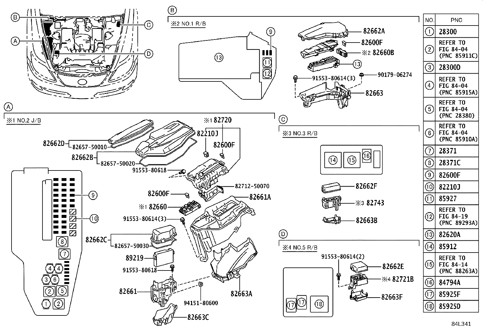 Exploded illustration 84L341
