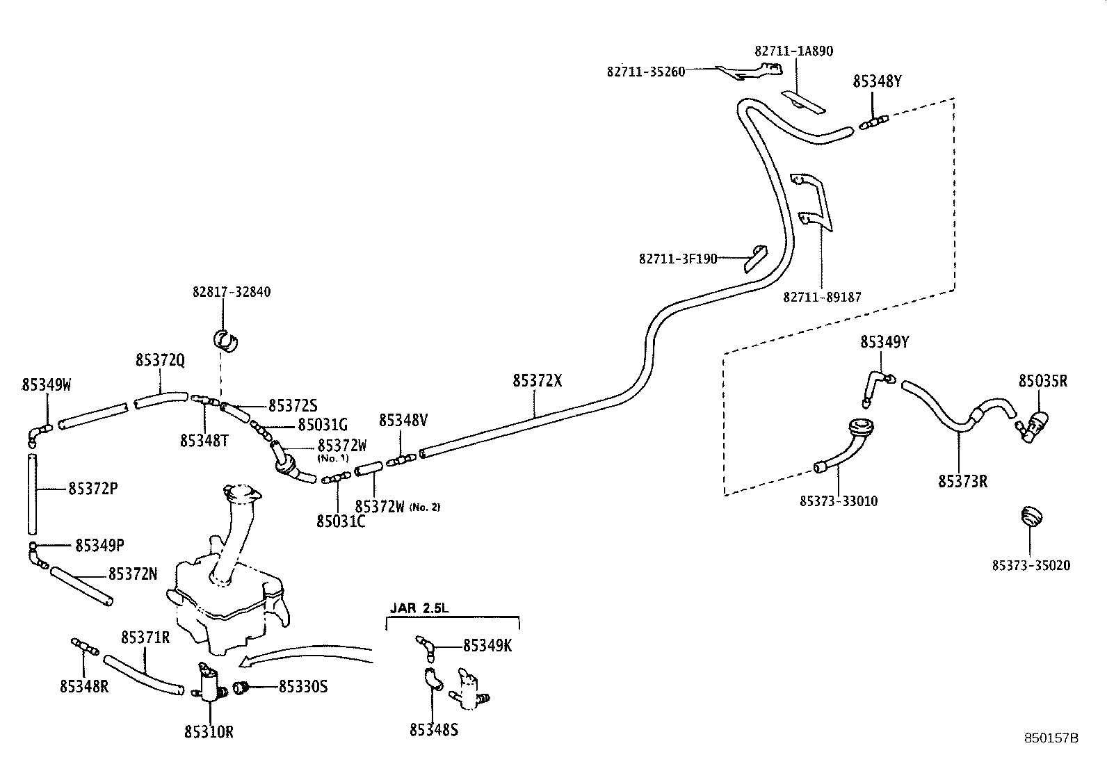 Exploded illustration 850157B