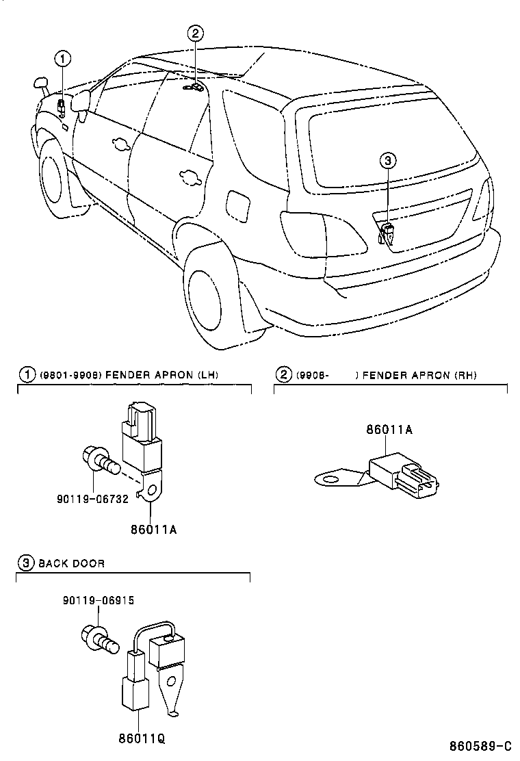 Exploded illustration 860589C