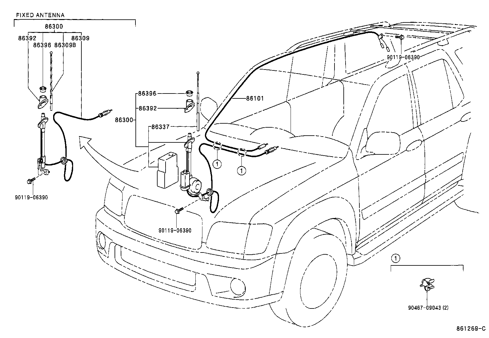 Exploded illustration 861269C