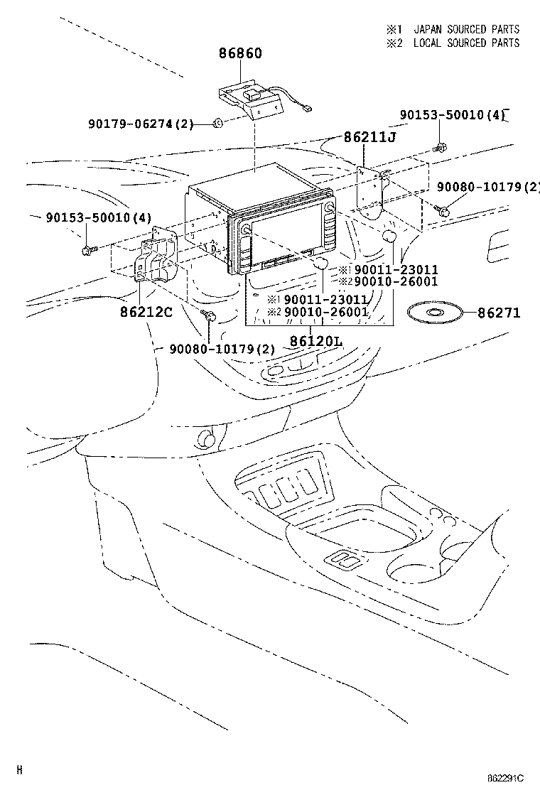 Exploded illustration 862291C