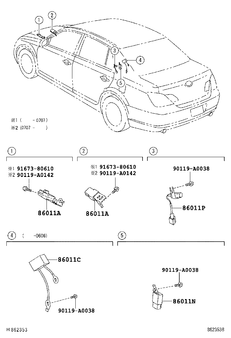 Exploded illustration 862353B
