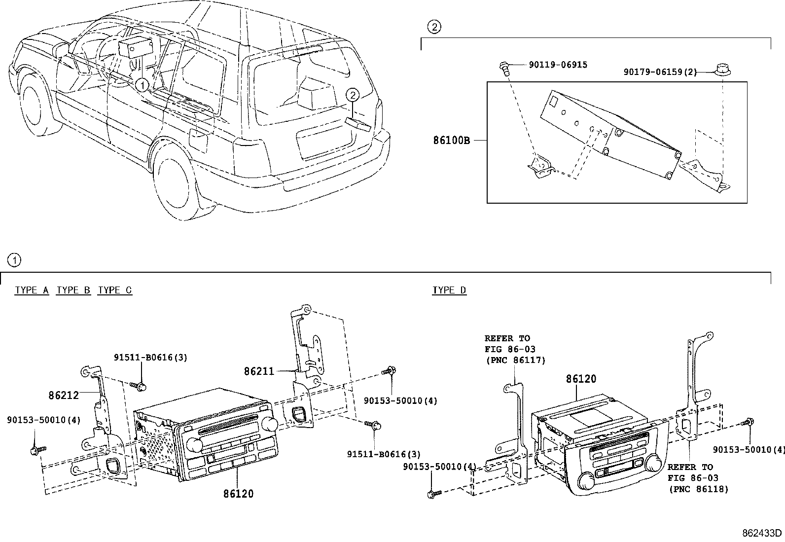 Exploded illustration 862433D
