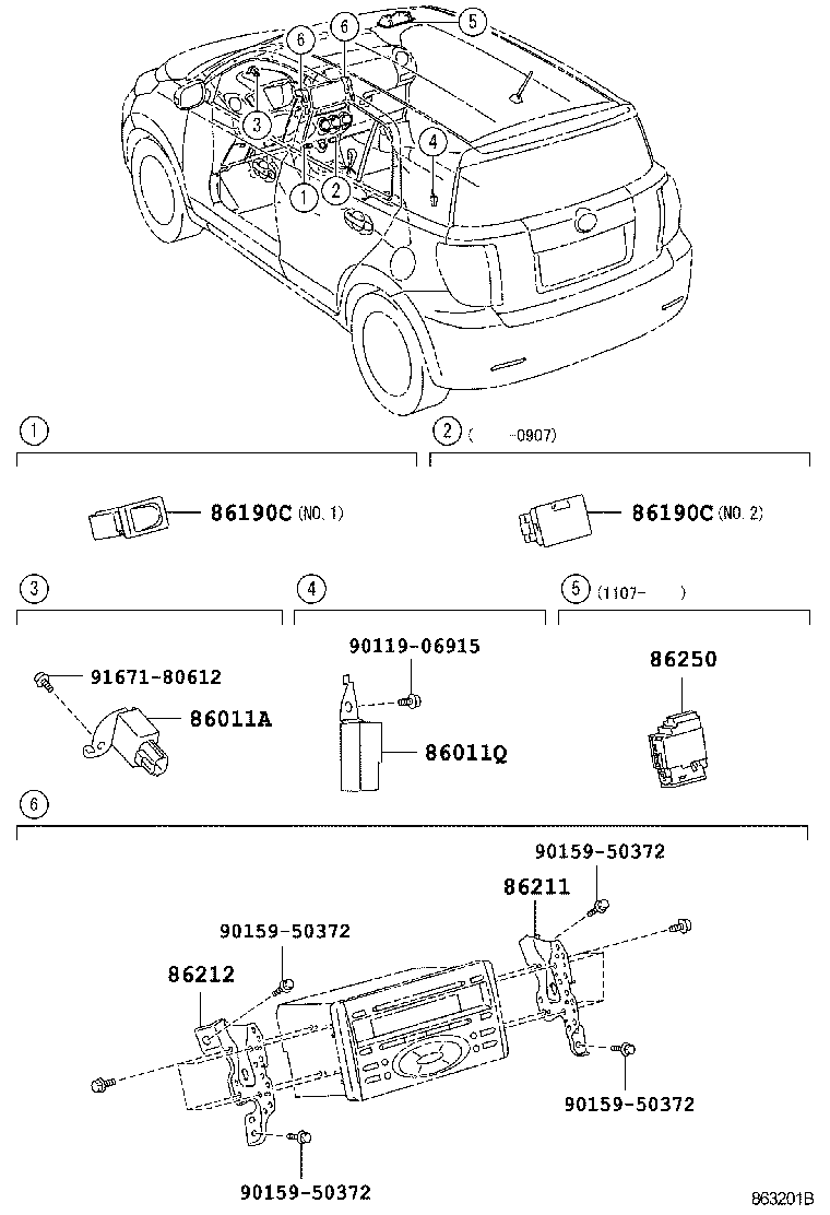 Exploded illustration 863201B