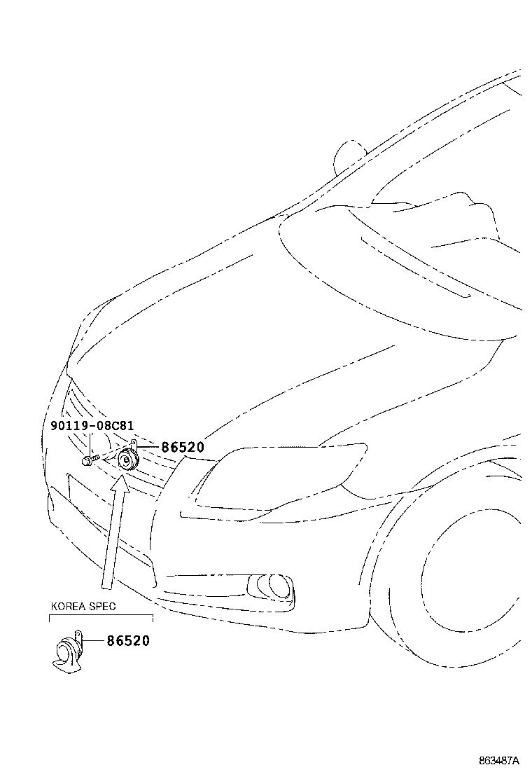 Exploded illustration 863487A