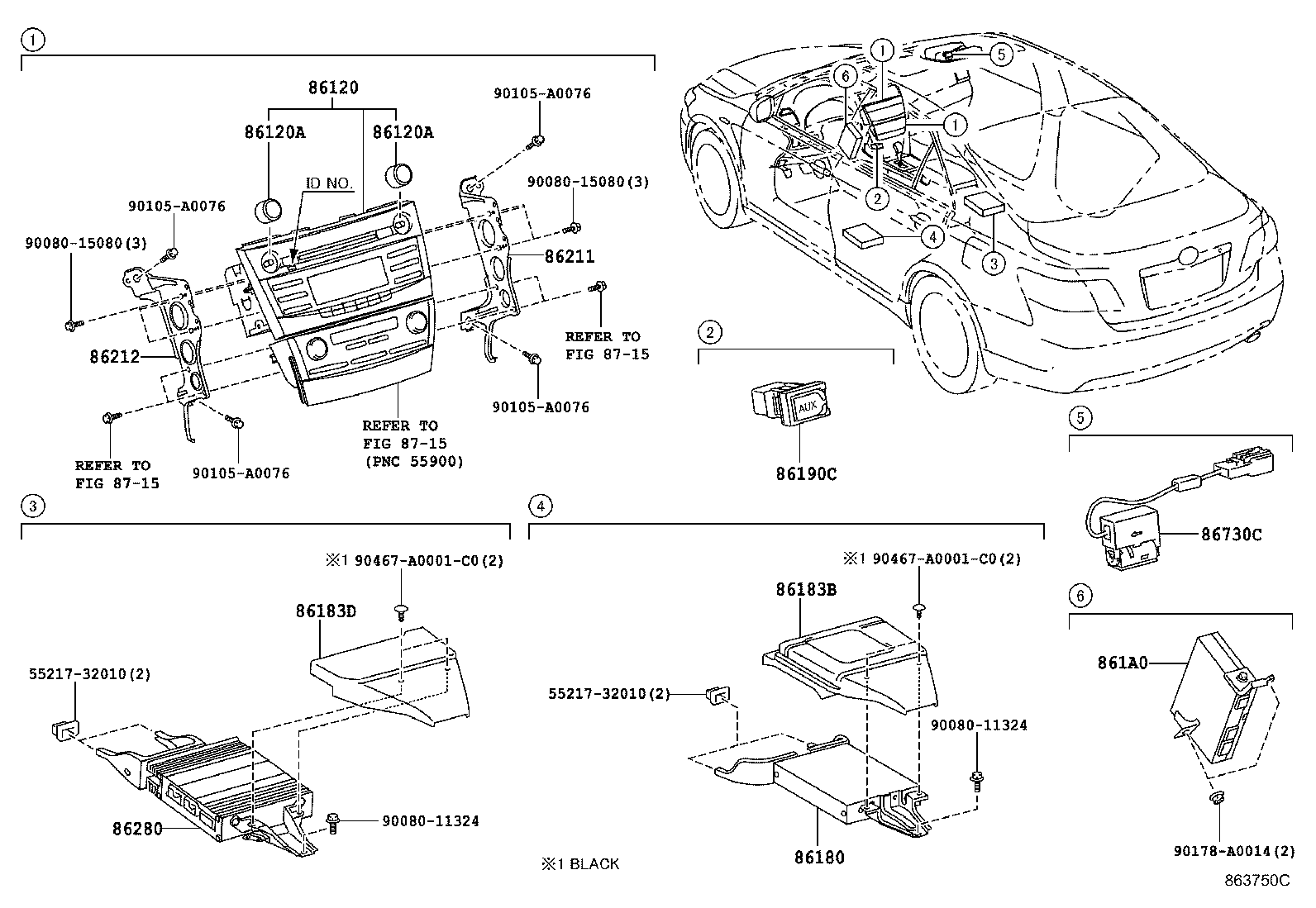 Exploded illustration 863750C