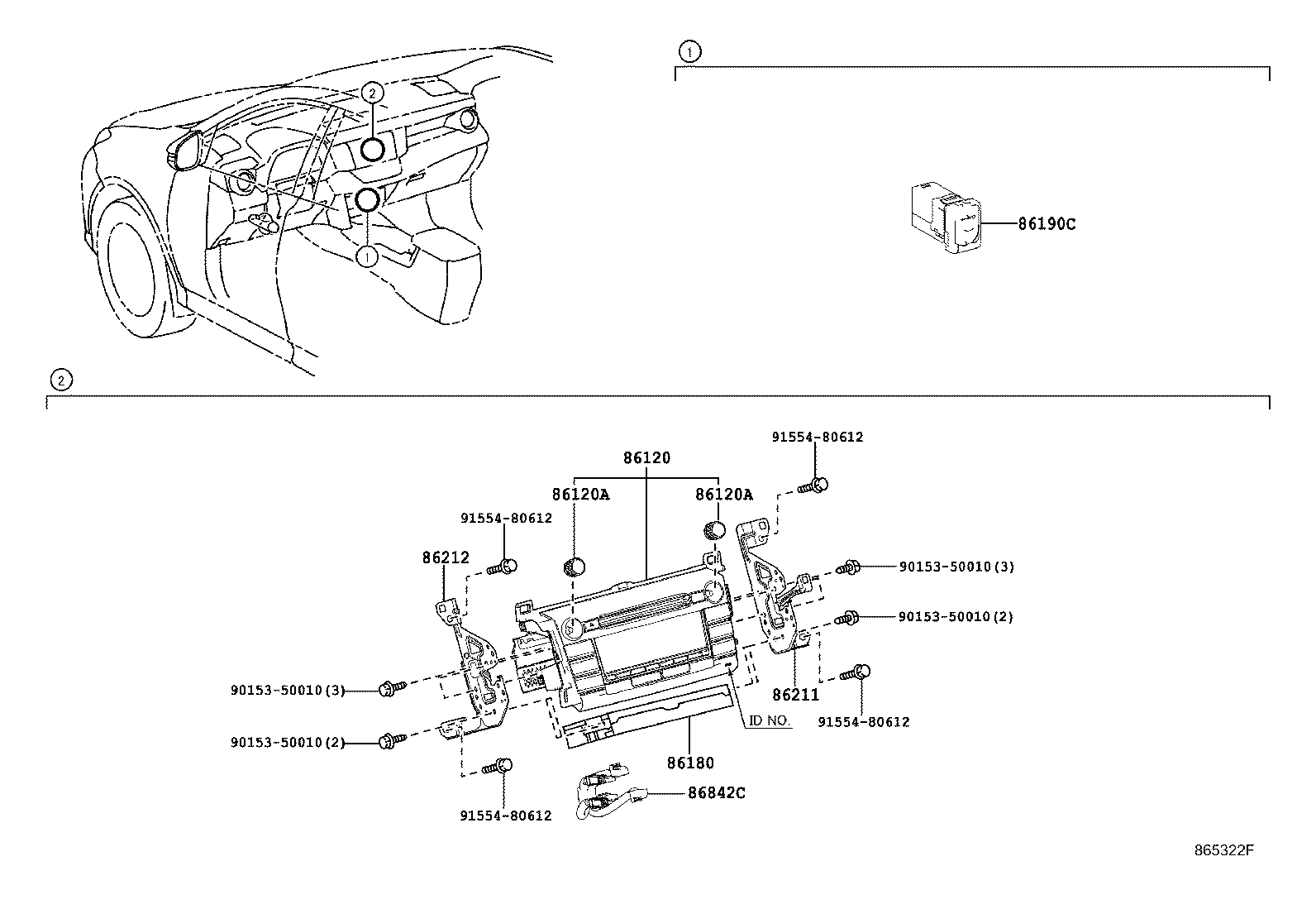 Exploded illustration 865322F