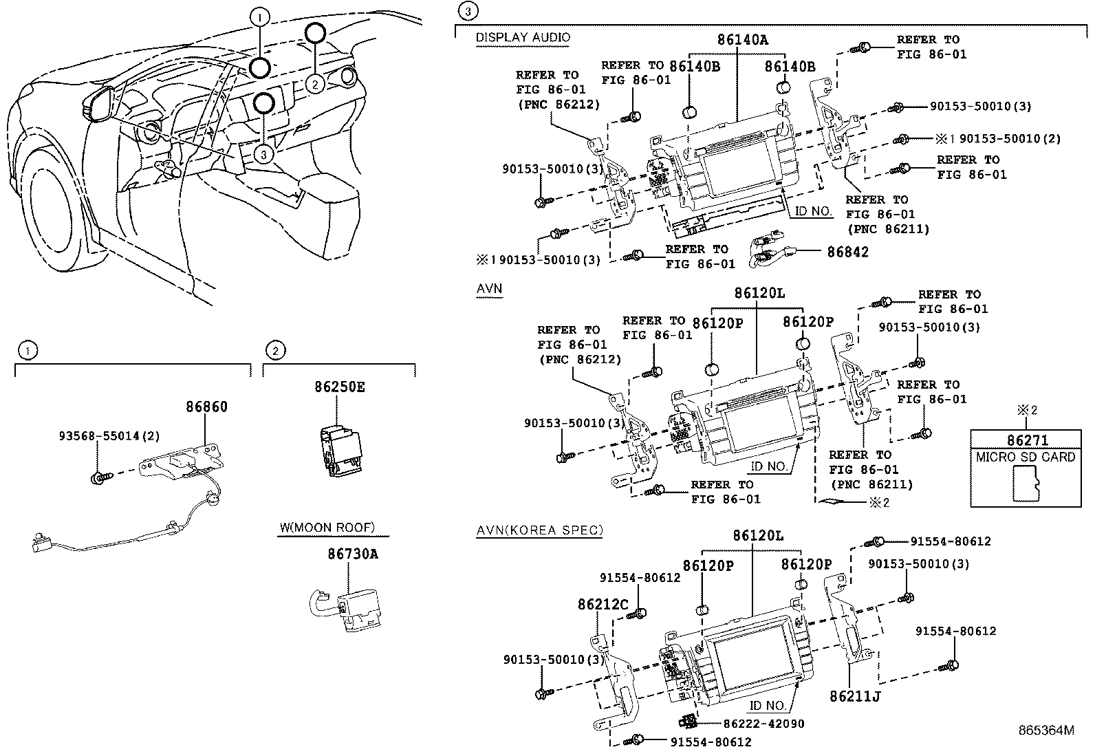Exploded illustration 865364M