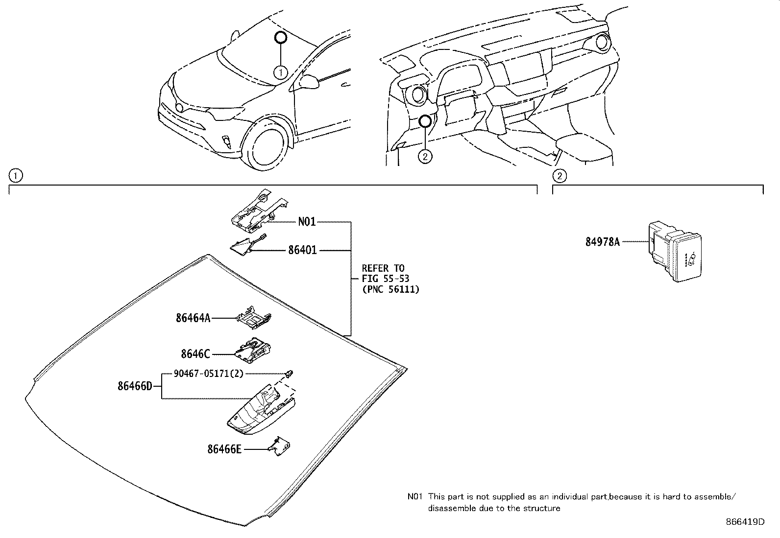Exploded illustration 866419D