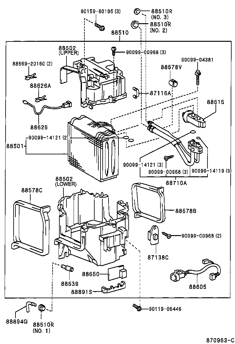 Exploded illustration 870963C