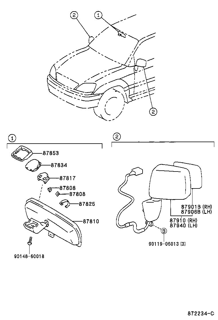 Exploded illustration 872234C