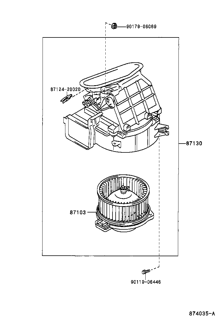 Exploded illustration 874035A