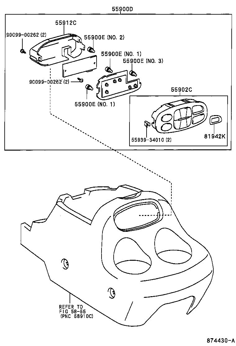 Exploded illustration 874430A
