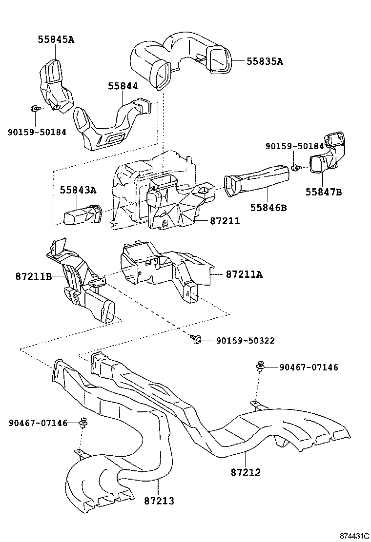 Exploded illustration 874431C
