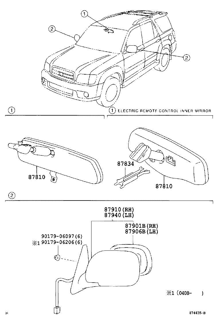 Exploded illustration 874435B