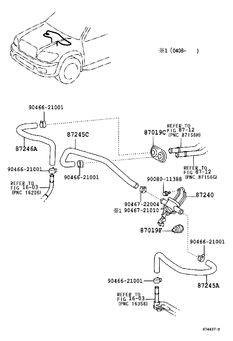Exploded illustration 874437B