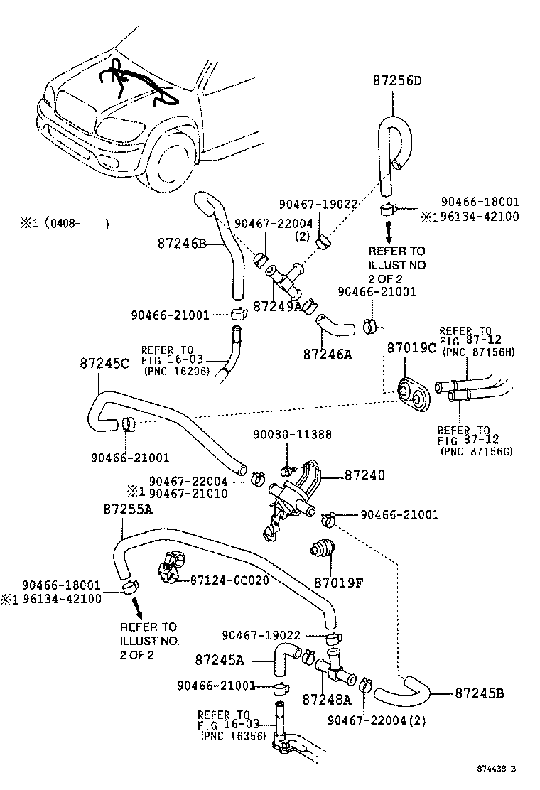 Exploded illustration 874438B