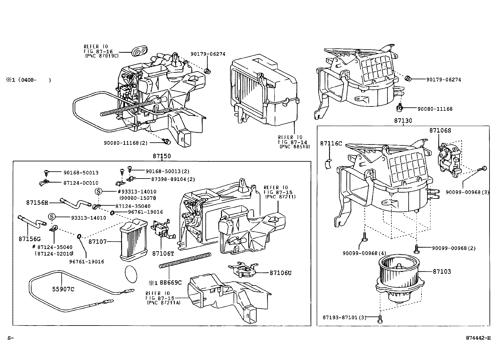 Exploded illustration 874442E