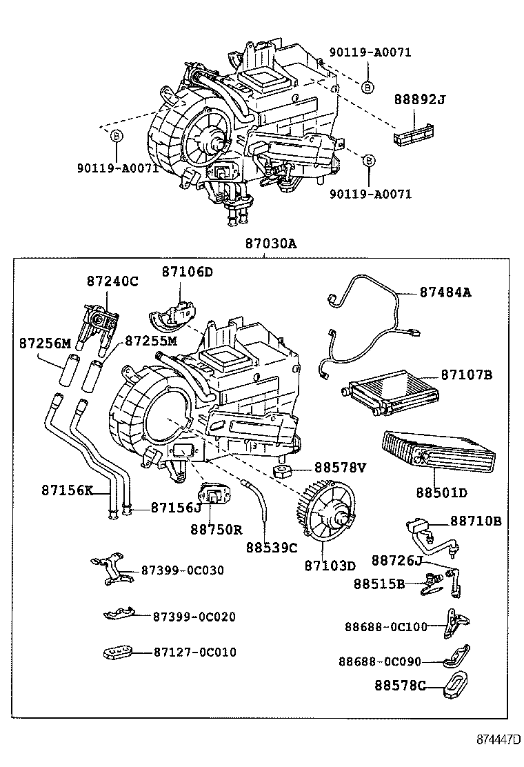 Exploded illustration 874447D
