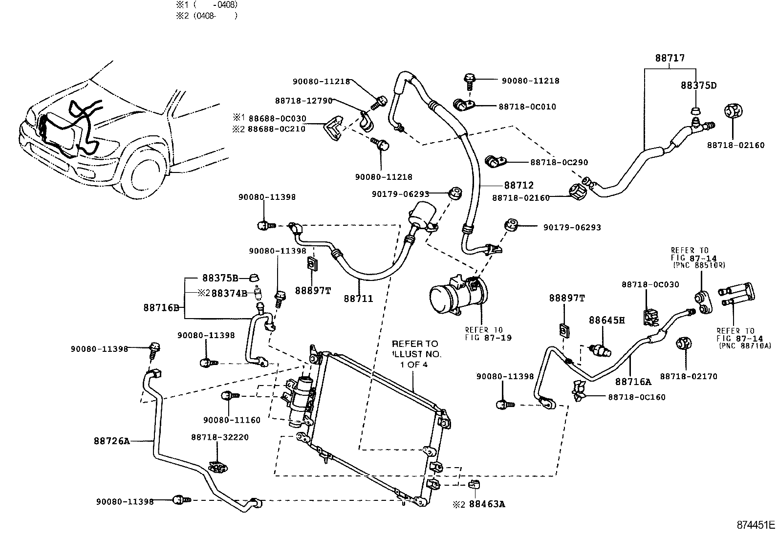 Exploded illustration 874451E