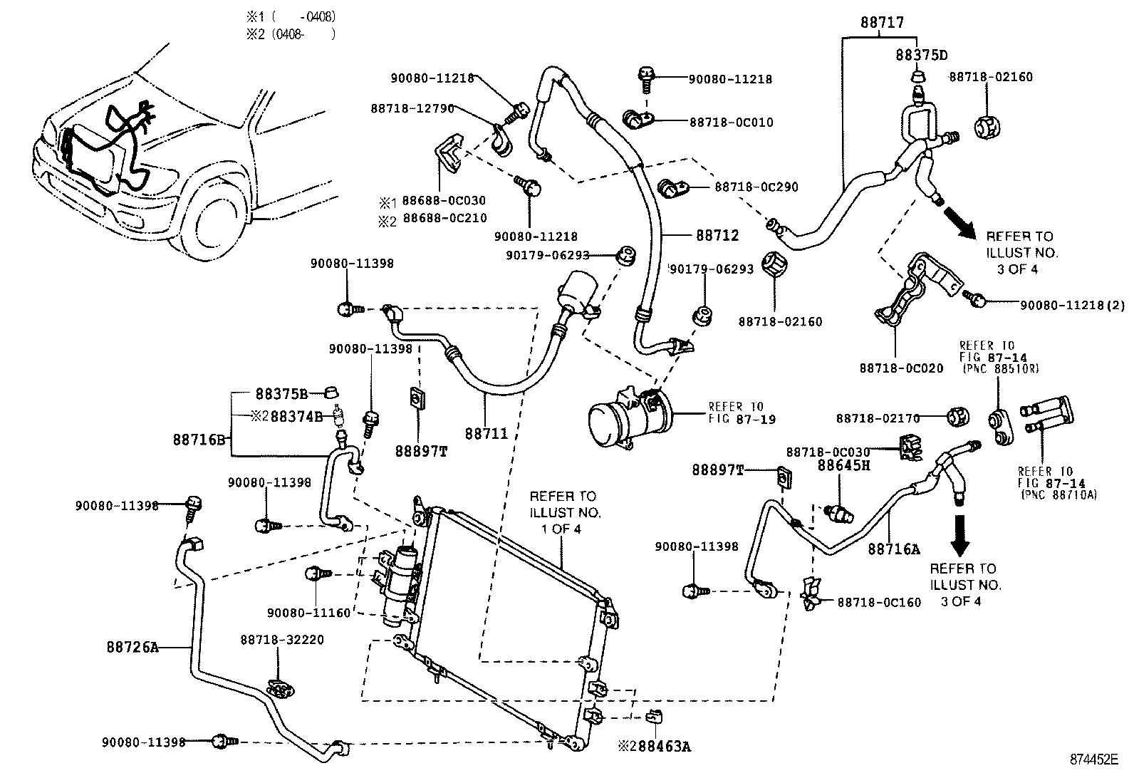 Exploded illustration 874452E