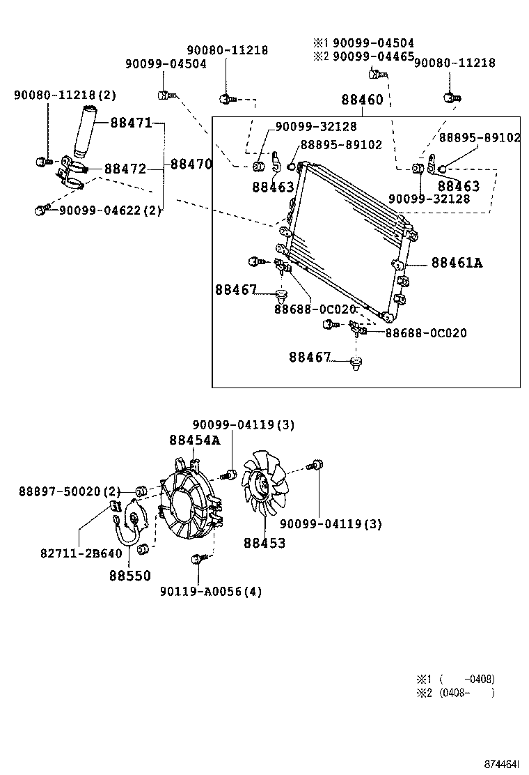 Exploded illustration 874464I