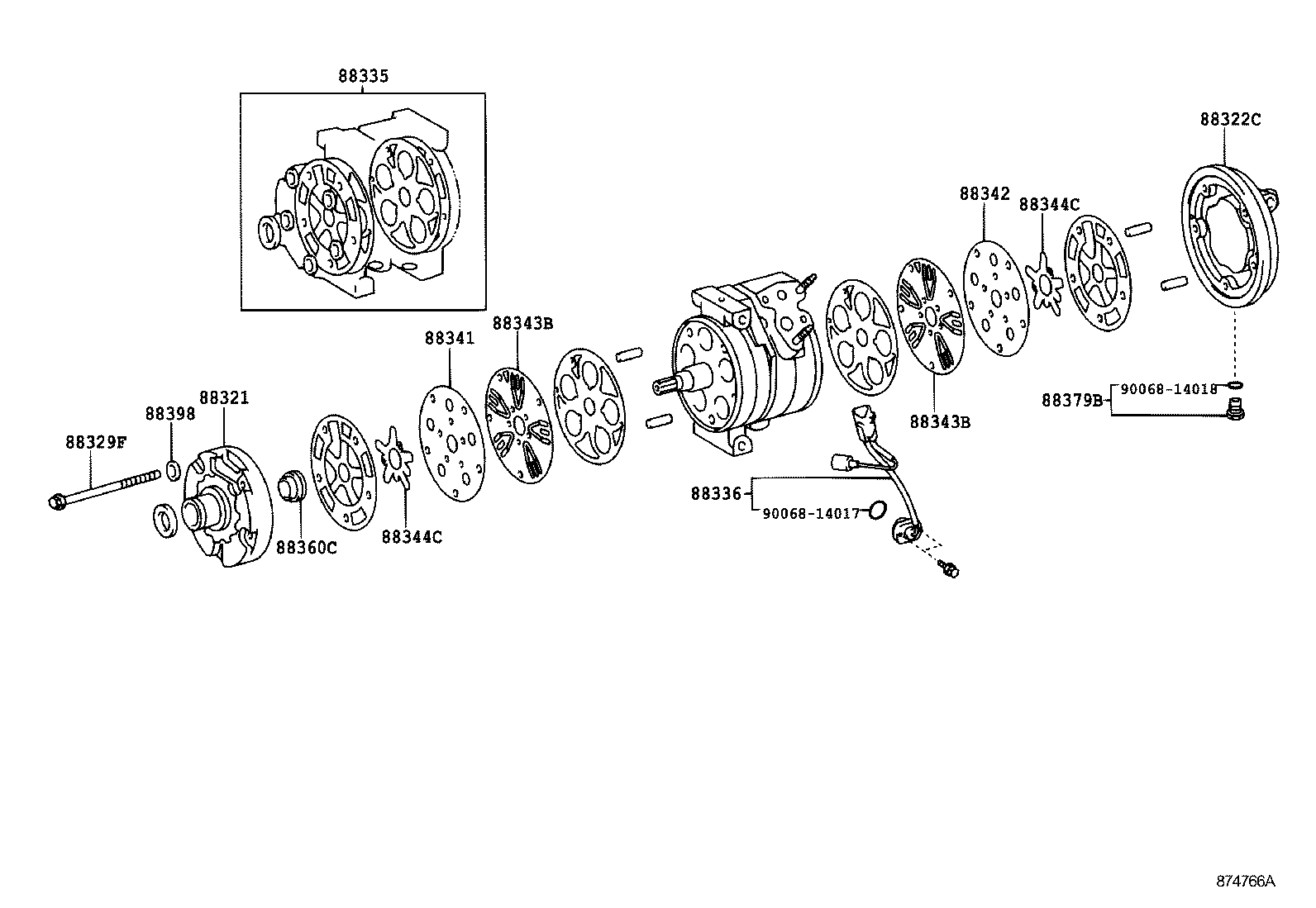 Exploded illustration 874766A