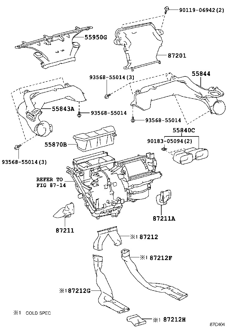 Exploded illustration 87C404