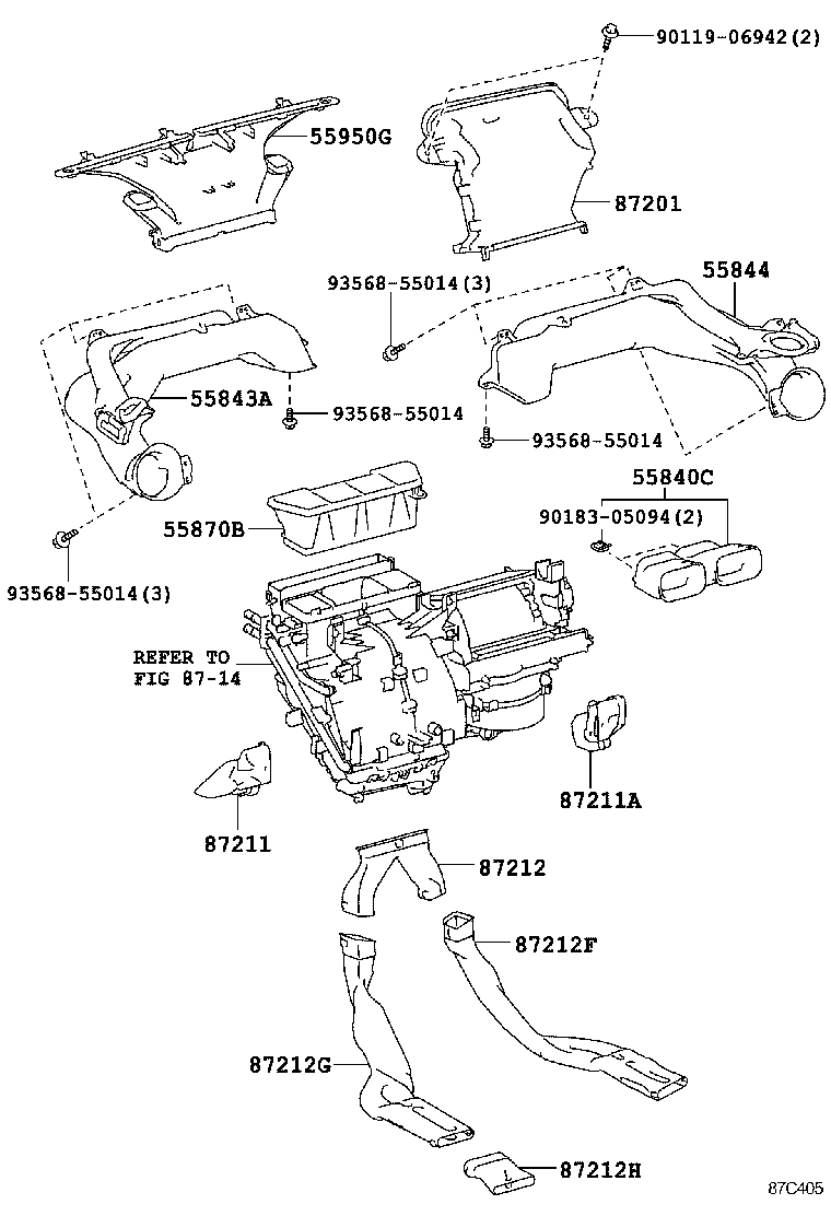 Exploded illustration 87C405