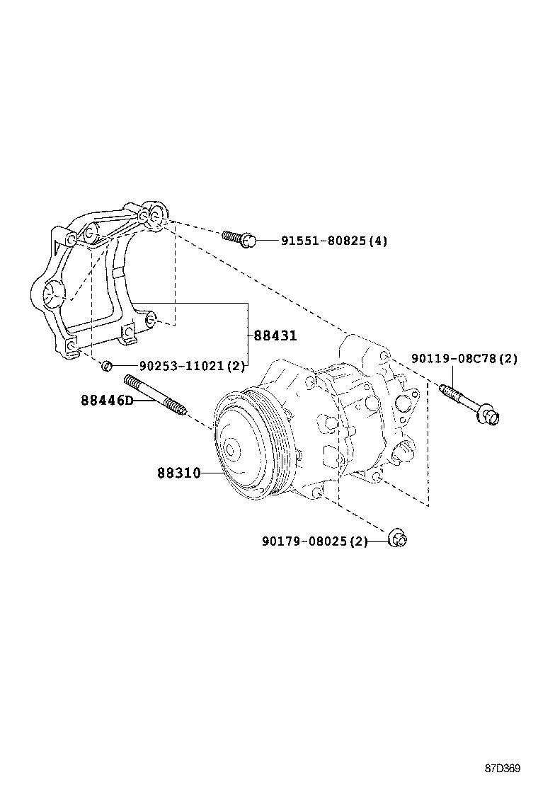 Exploded illustration 87D369