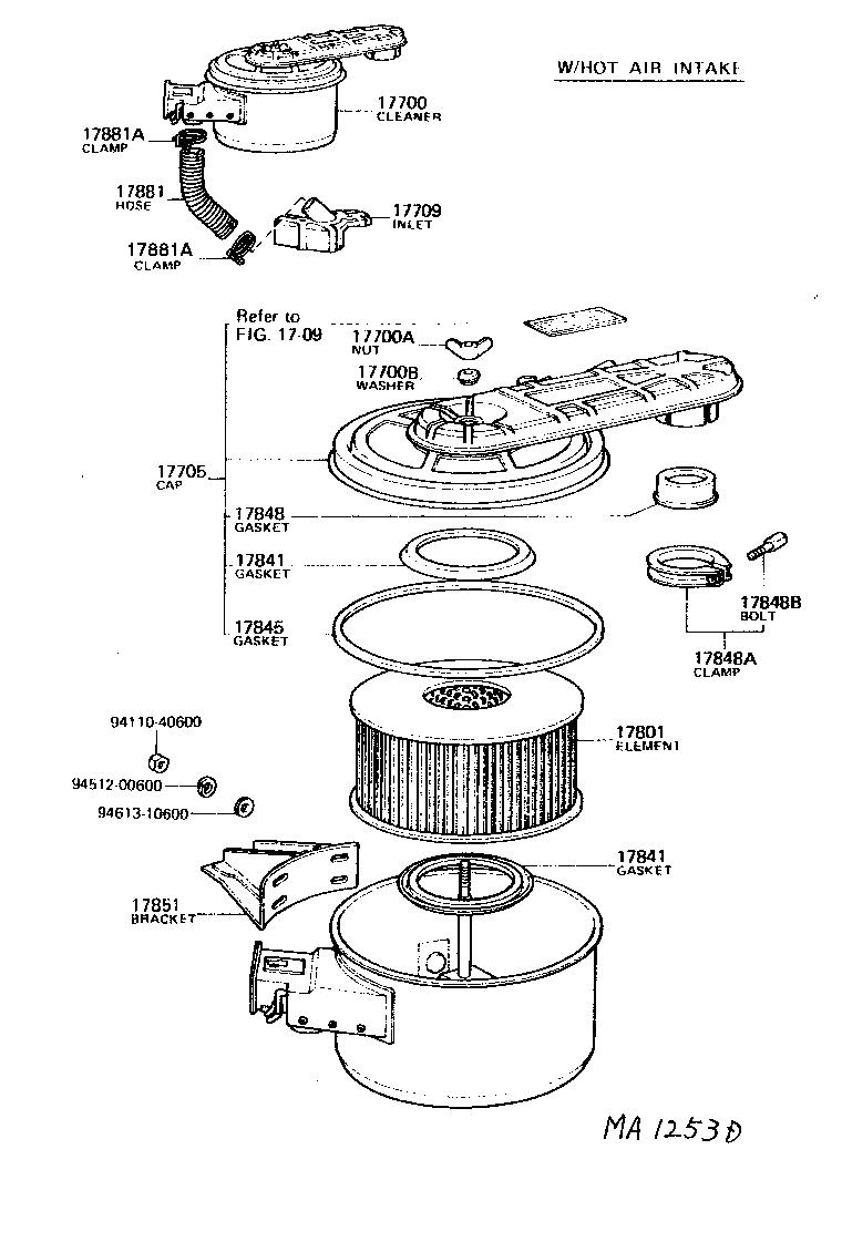 Exploded illustration MA1253D