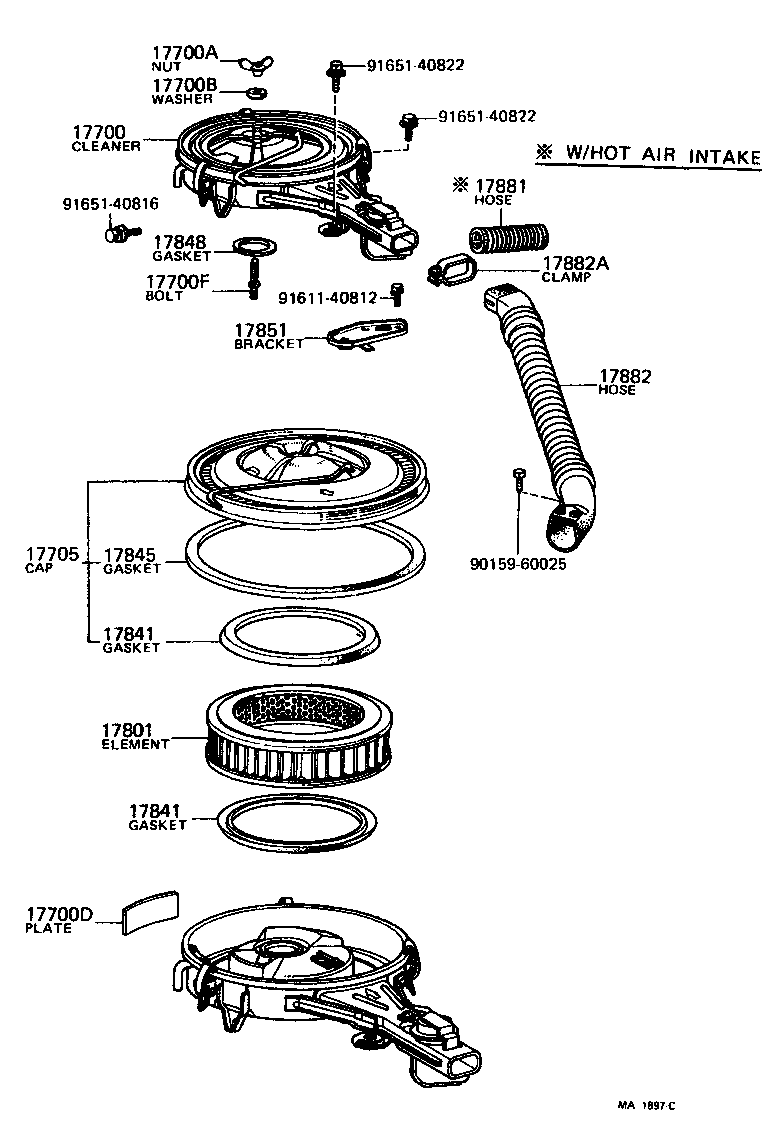 Exploded illustration MA1897C