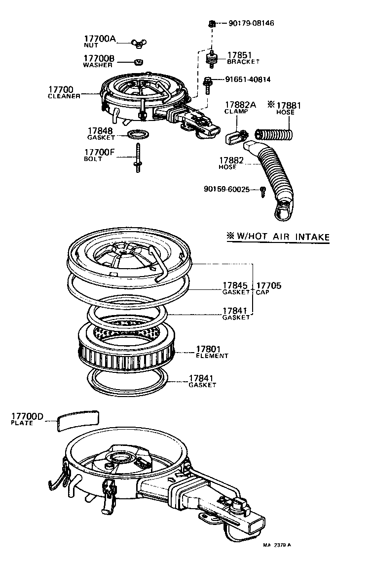 Exploded illustration MA2379A