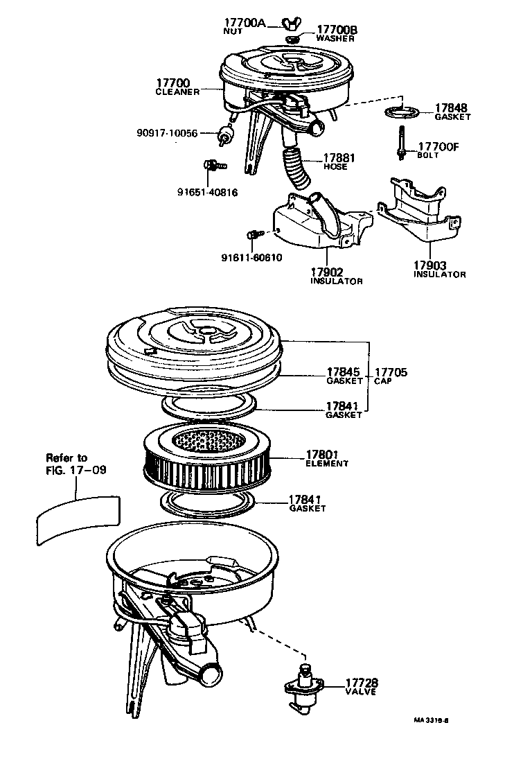Exploded illustration MA3316B