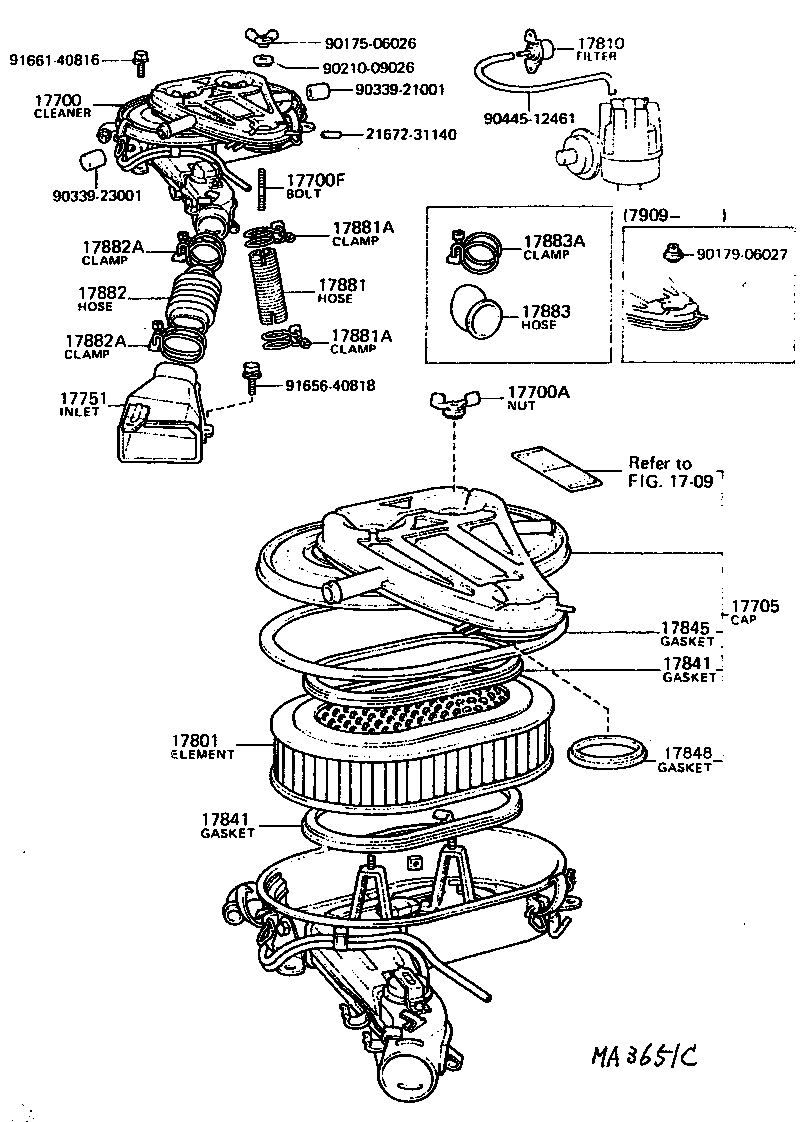 Exploded illustration MA3651C