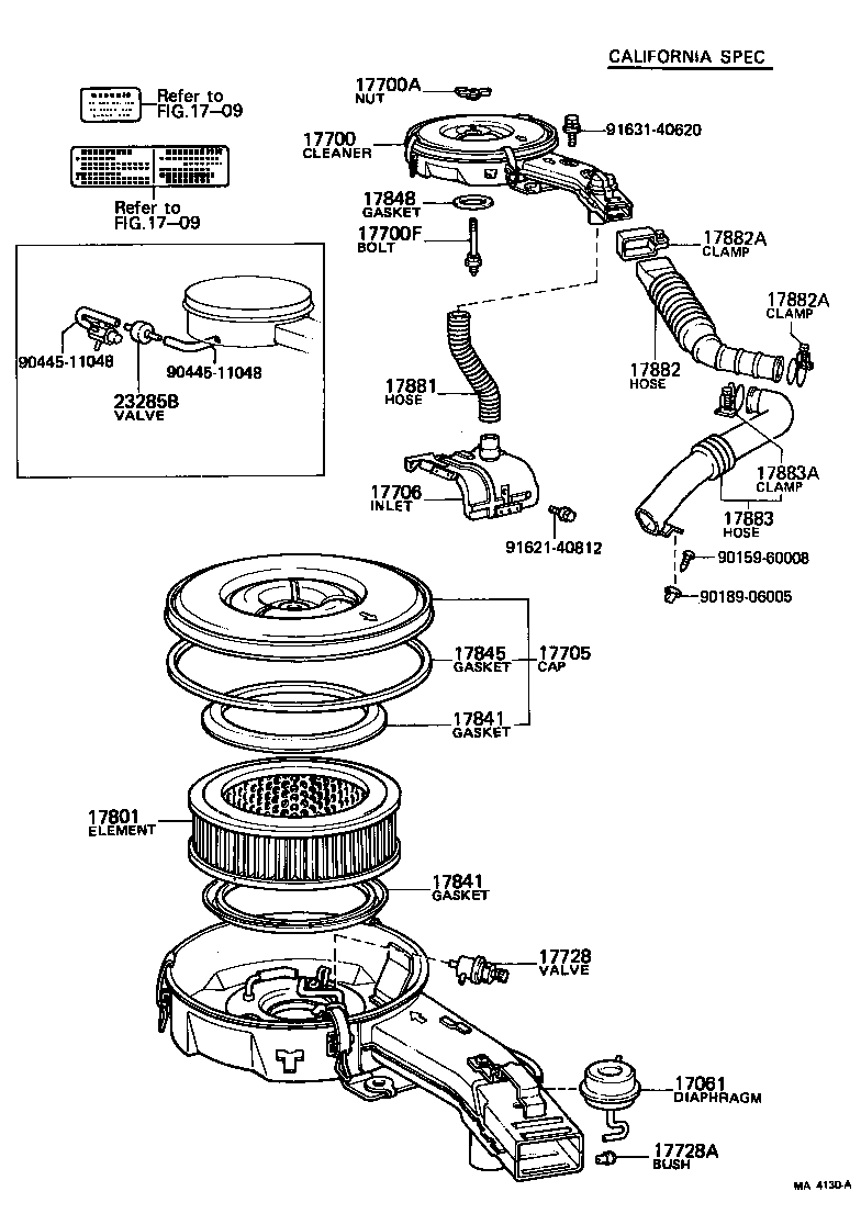 Exploded illustration MA4130A